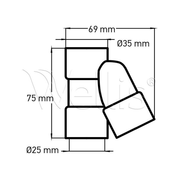 Stück 25 Y Verteiler Wellisparts 3