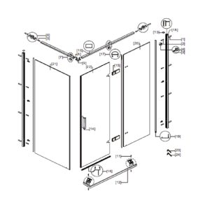 Verre fixe Palmaria pour cabine gauche – Image 3