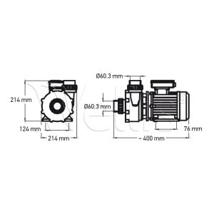 Pompe spa 1 HP, 1 vitesse – Image 3