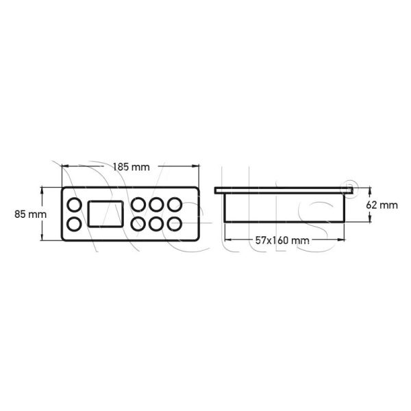 Control panel rectangular VL801D Wellisparts 3