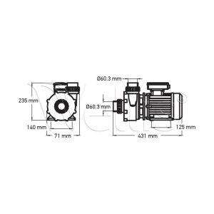 Pompe spa 3/0.6 HP à 2 vitesses – Image 3