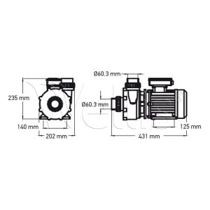 Pompe spa 1050 W à 2 vitesses – Image 3