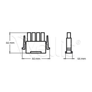 Power connector house 6,35mm 4 P (female) - Image 3