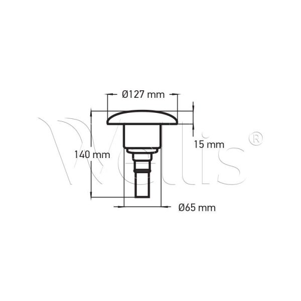 Düseneinsatz 5″ 1 Loch drehbar dunkelgrau V1 Wellisparts 4