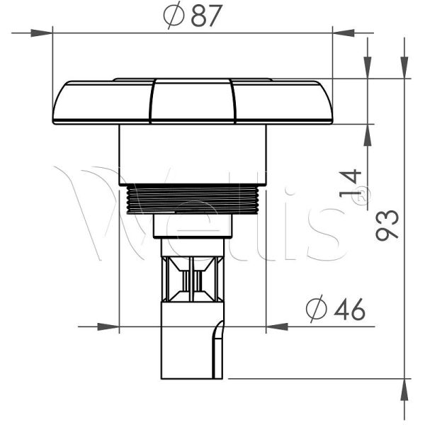 “Jet 3″” – transparent 1 Hole transparent V3 neutral” Wellisparts 4