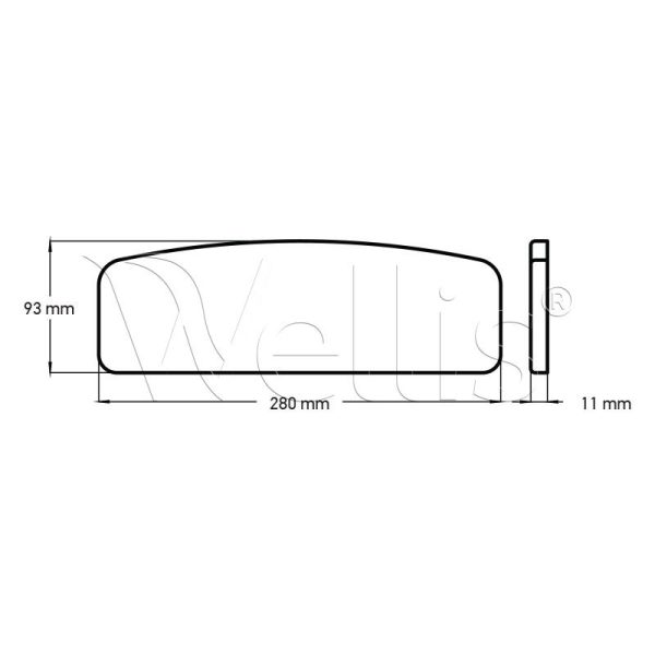 Beömlő tető 92x280x80 Wellisparts 3