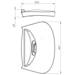 Skimmer toit gris avec logo Wellis – Image 3