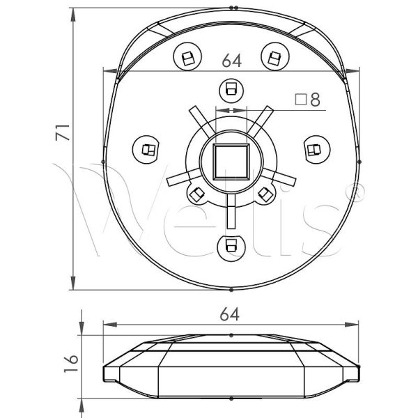 Air regulator grip Wellis V2 Wellisparts 4