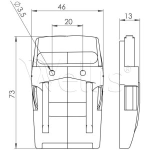 Buckle kit (4 pcs) with number combination lock - Image 3