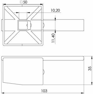 Bouton de commande de température avec plafond Napoli – Image 3