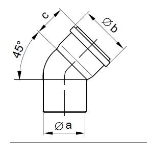 Coude 45 ° – 48 mm Wellisparts 3