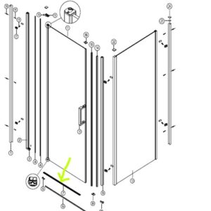 Quadrum Lower rubber strip for door Wellisparts 2